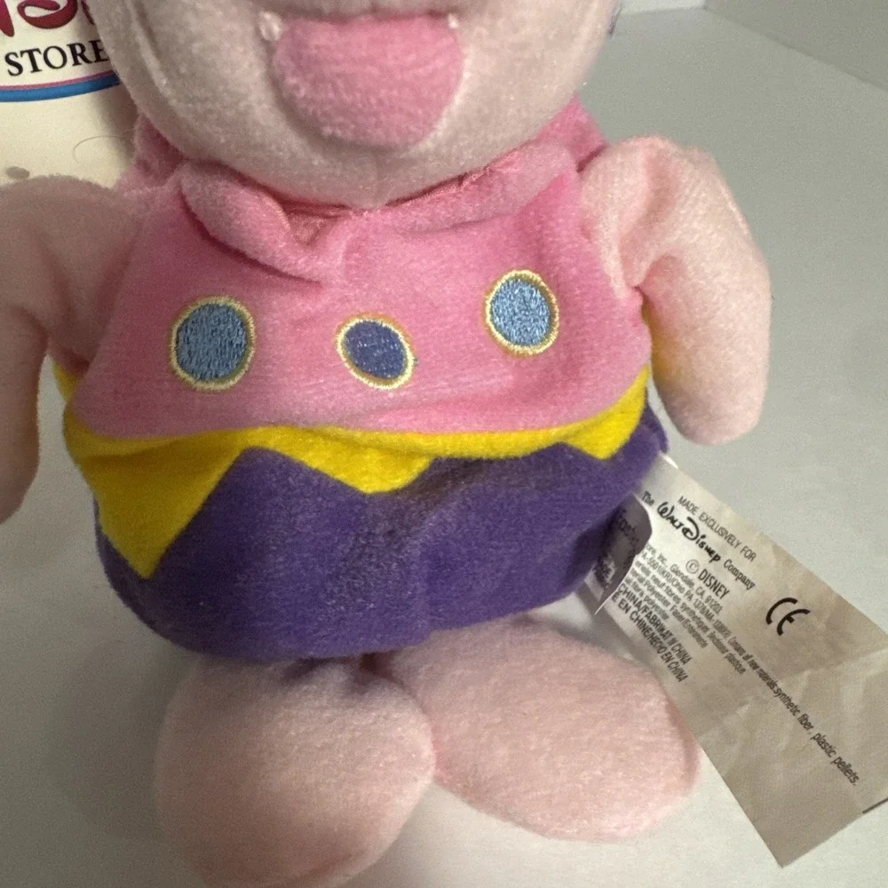 The Disney Store Easter Bunny Pooh‎ Egg Piglet Mini Bean Bag Plush Beanie Vtg